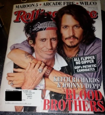 Rolling Stone Magazine Blood Brothers  Keith Richards Johnny Depp, May 2007 Foto 1 de 4