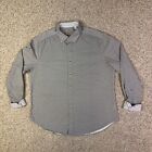 Robert Graham Shirt Men XL Gray Classic Fit Long Sleeve Button Up Flip Cuff