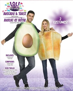 Avocado and Toast Adult Costume  Polyurethane Foam Couples Costume Halloween - Picture 1 of 3