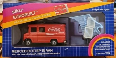 1/55 SIKU Eurobuilt Mercedes Step-In Van Coca-Cola #1912 Diecast Coke - Image 1 of 2