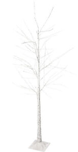 Funkelnder LED Baum weiß in Birkenoptik - 180 cm 522 LED Warmweiß - Lichterbaum 