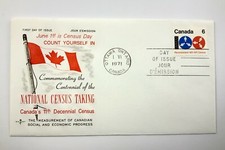 1971 FDC CDS National Census Taking Canadas 11th Decennial Census Envelope 511C