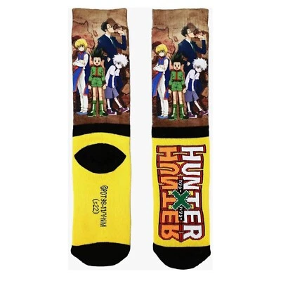 Bioworld Hunter X Hunter Characters Panel Sublimated Single Pair Men's Crew Sock