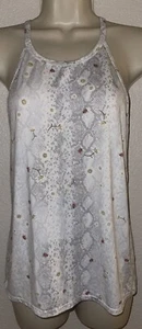 Flora Nikrooz Sleep Tank Top Pajama Shirt Ladybug Floral Snakeskin Pattern XS - Picture 1 of 6