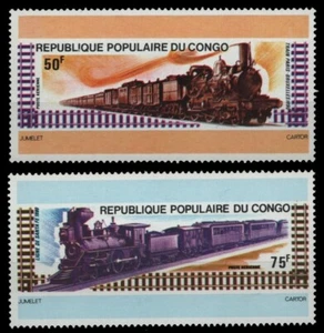 Congo-Brazzaville 1975 - Mi-Nr. 460-461 ** - MNH - Ferrocarril / Tren - Imagen 1 de 1
