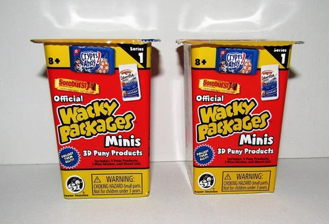WACKY PACKAGES SERIES 1 MINIS 3D PUNY PRODUCTS LOT OF (2) RANDOM BLIND BAGS Cover