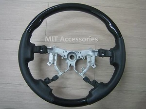 MIT Toyota TUNDRA 2nd Gen 2007-2013 Black Piano genuine leather steering wheel - Picture 1 of 6