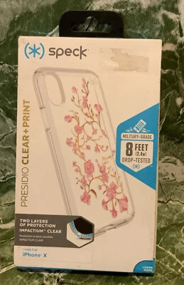 🌎 Speck Presidio Clear+Print,Military Grade,For iPhone X,New ‼️ - Image 1 of 3