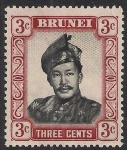 BRUNEI 1952-58 SG102 3c. BLACK AND LAKE-BROWN - MNH - Picture 1 of 1