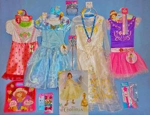 NEW DISNEY PRINCESS DRESS UP-2/Cinderella-Sofia-Strawberry Shortcake-4-6X-LOT-24 - Picture 1 of 24