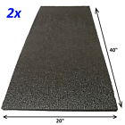 (2-Pack) Foam Sheet 40'x20' 1/2' Thick Black Polyethylene [Shipped Flat]