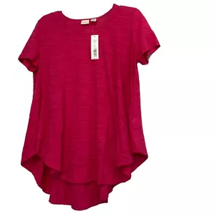 Westbound women’s Top size, small short sleeve tunic Pink Flare Round Hem New - Picture 1 of 8