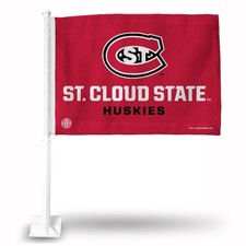 St Cloud State Huskies Licensed 11X14 Window Mount 2-Sided Car Flag