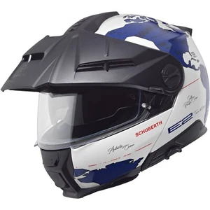 Motorrad Helm 61 (XL) - Schuberth E2 Atlas Klapphelm - weiß-blau-rot - Bild 1 von 7