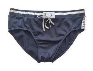 BALMAIN Herren Badehose schwarz silber defekt Größe 46 - Imagen 1 de 1