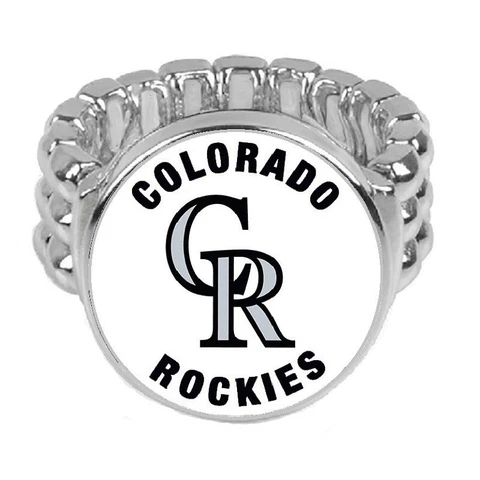 Colorado Rockies Mens Womens Adjustable Silver Ring w Gift Pkg D2 Cover
