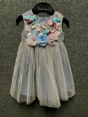 Monsoon Baby Charlotte Lilac Dress 12-18 Months TD023 AA 12 - Imagem 1 de 4