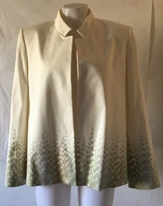 LINDA ALLARD ELLEN TRACY Women's Jacket Size 12 Cream, Lined NWT - Picture 1 of 7