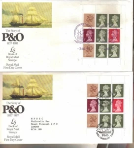 Royal Mail First Day Covers - P&O Booklet Panes 03/03/87 Portsmouth Falmouth PMs - Picture 1 of 1