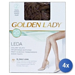 4x Golden Lady Feinstrumpfhose Leda 20 Höhle Rauch 2 Paare Größe 3 - Bild 1 von 3