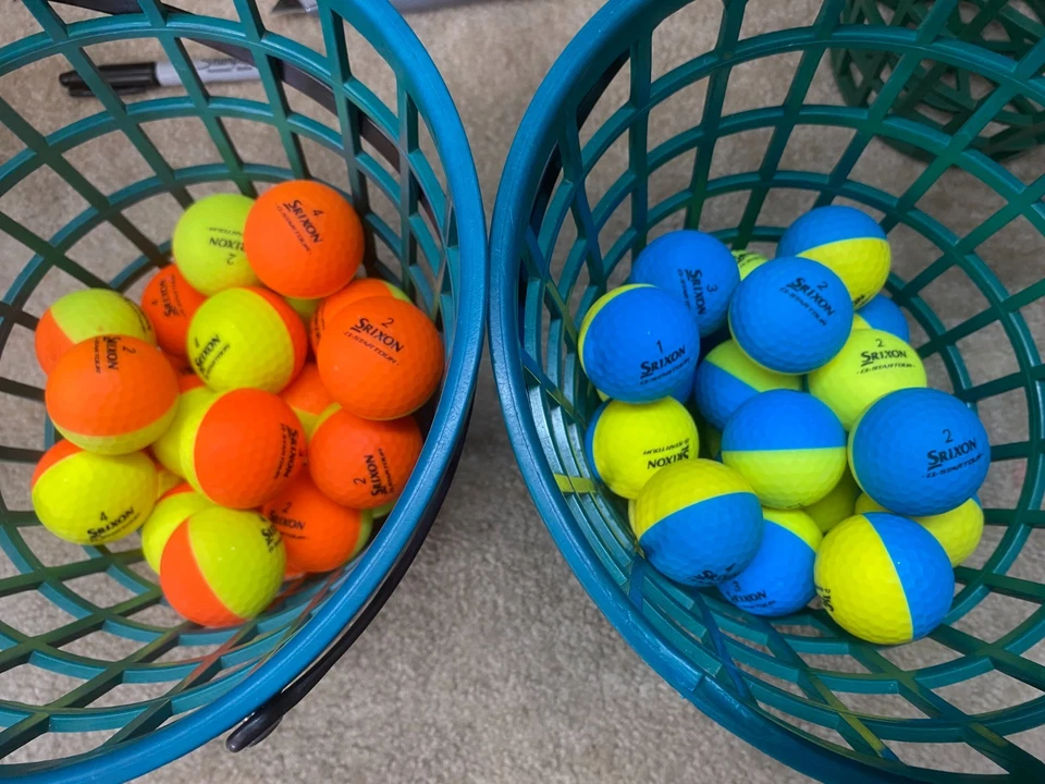 50  SRIXON  Q STAR  DEVIDE  ORANGE /BLUE   GOLF BALLS   =MINT=  5-A CONDITION - Image 1 of 1