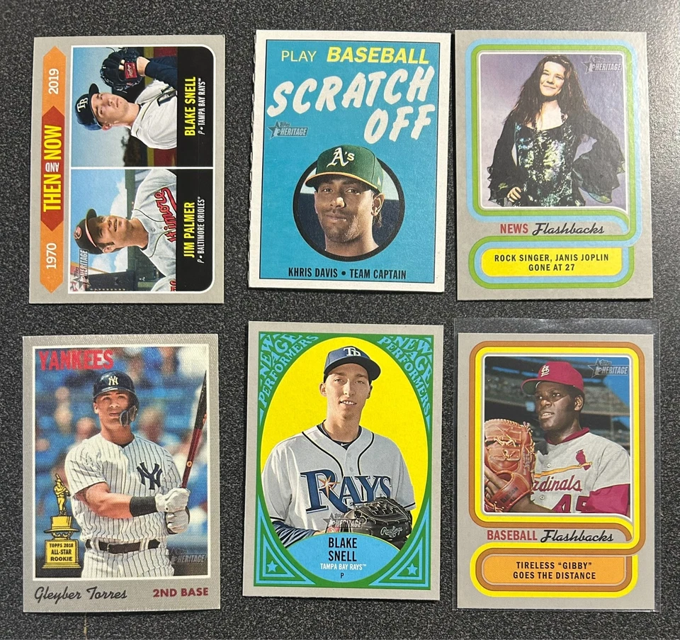 2019 Topps Heritage Inserts Pick Cloth NAP Flashbacks Then&Now Scratchoffs - Imagem 1 de 1