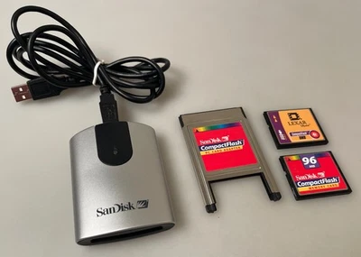 SanDisk Compact Flash ImageMate USB Card Reader/Writer + PC Adapter + 2 Cards - Image 1 of 4