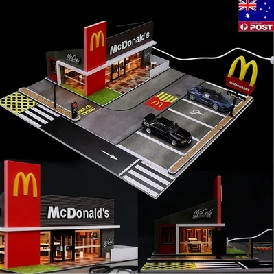 1/64 Diorama Garage Model LED Lighting Diecast Model Car Display Case Scene AU - image 1 of 4