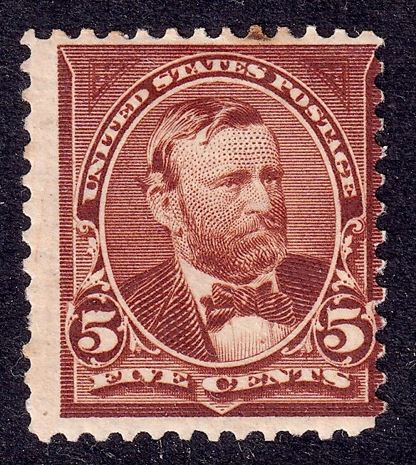 US Scott 255, 1894 Grant, 5c chocolate, H MINT - Image 1 of 1