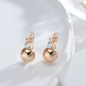 585 Gold Ohrringe Damen Echtgold gefüllt Huggie Creolen Schmuck Geschenkbox NEU - Bild 1 von 6