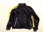 Boys Size 4 XS Athletic Zip Front Jacket Black Yellow White