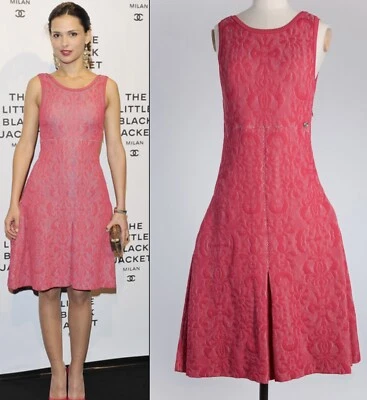 3K Mint Chanel 2013 Pink Barbie Midi Party Work Dress Top 34 36 38 2 4 6 13c S M - Image 1 of 4