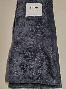 Spooky Hollow Oversized Embossed Throw 60x70" Plush NWT Bats & Stars Dark Grey - Picture 1 of 5