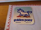 Adesivo Vintage Sticker Kleber Golden Pony Calzature Made In Italy