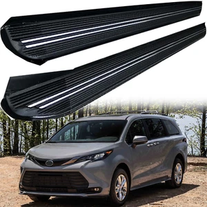 2 PCS Running Boards Fits for Toyota Sienna 2021-2025 Black Nerf Bar - Picture 1 of 7