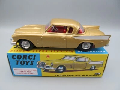 Corgi No 211s Studebaker "Golden Hawk" with Glidamatic Suspension,Mint Boxed - Image 1 of 4