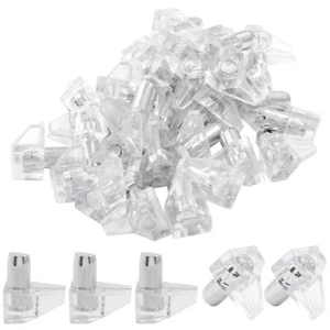 Clear Shelf Support Pegs 30 Pcs 6mm Plastic Cabinet Bracket Kitchen Book - Picture 1 of 5