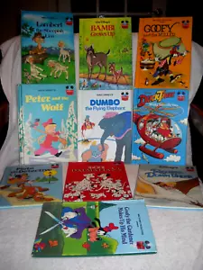 WALT DISNEY BOOK LOT OF 9 VTG HC ~EARLY EDITIONS 1970-80'S ~WORLD OF READING - Picture 1 of 5