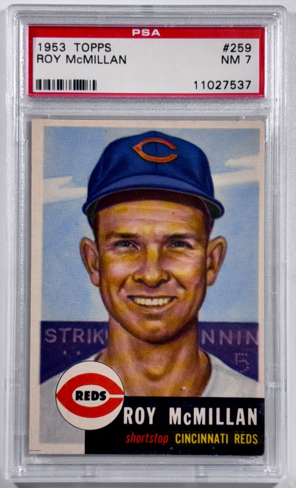 1953 Topps Roy McMillan #259 PSA 7 - NM *Gorgeous Card!*