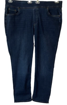 Denim & Co. Straight Leg  Denim Jeans Blue 22W Pull On Women A388183 H870 - Image 1 of 4