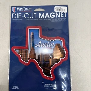 Austin Texas type State of Texas Shaped Die-cut MAGNET - Picture 1 of 2