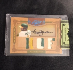 2008 Prime Cuts Icons HOF PLATINUM Reggie Jackson A's Triple Jersey Auto #1/1 - Picture 1 of 2