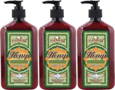 Malibu Tan HEMP BODY LOTION for Dry Skin Hemp Moisturizer, 3-Pack 18 fl oz each - Image 1 of 4