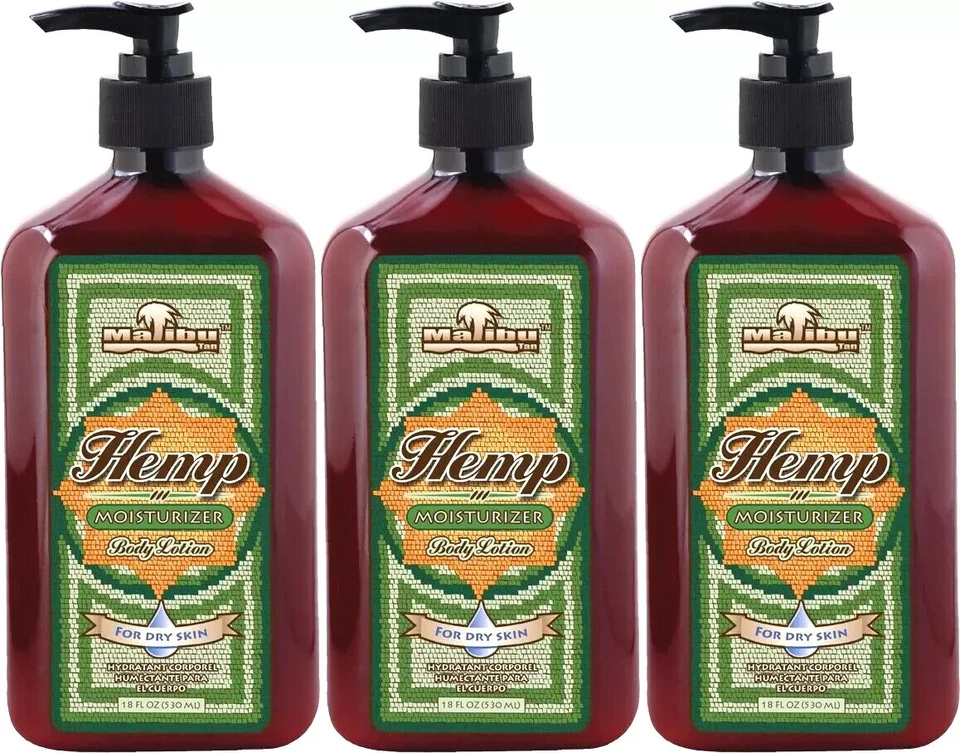 Malibu Tan Hemp Moisturizer Body Lotion for Dry Skin - 18 FL Oz