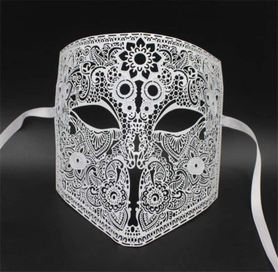 Escudo Hombres Bauta Máscaras Metal Corte Láser Filigrana Veneciana Mascarada Halloween Foto 1 de 4