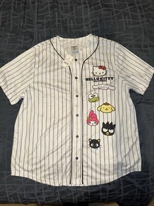 Sanrio Hello Kitty & Friends Short Sleeve Baseball Jersey Button-up Size XXL - Picture 1 of 6