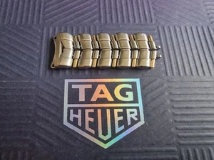TAG Heuer 6000 series watch strap 18k gold end shoulder links WH BD0679 J1 17mm - Picture 1 of 24