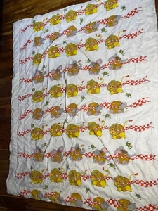 Vintage 1977 The Bagel Happy Family Fieldcrest Comforter 86x68” Elephant Hippo - Picture 1 of 8