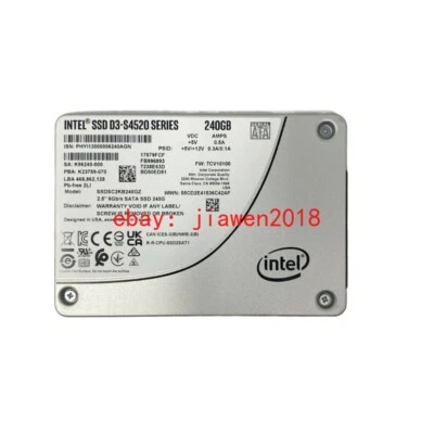 Intel D3-S4520 Series 2.5" 240GB SATA III 3D4 TLC Internal SSD SSDSC2KB240GZ - Image 1 of 3