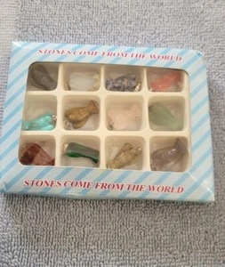12pcs Natural Stone Angel Pendant DIY Jewelry Making New Old Stock 15x23mm - Picture 1 of 4